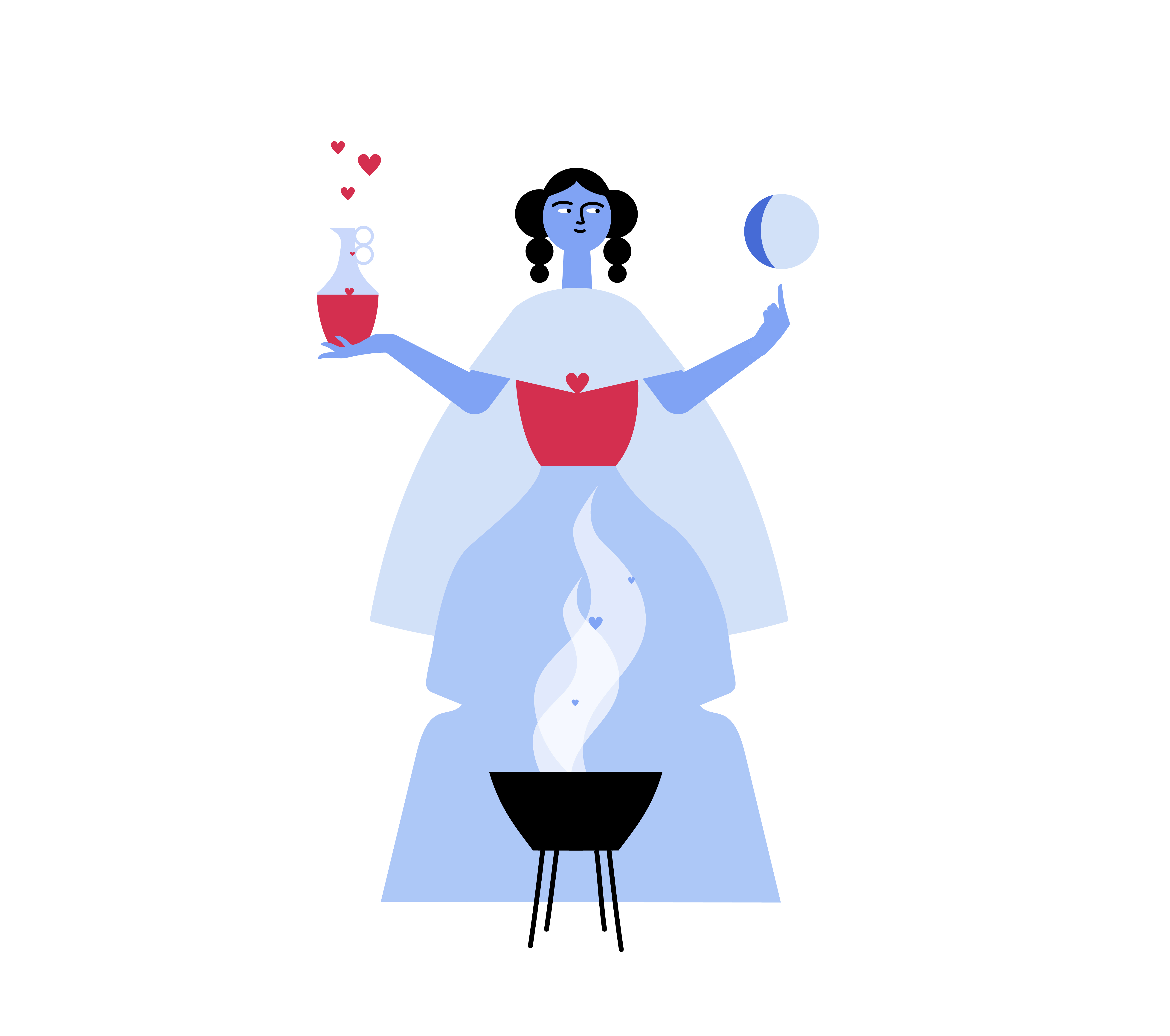Illustration d'une sorcière par Valérie Leblanc
