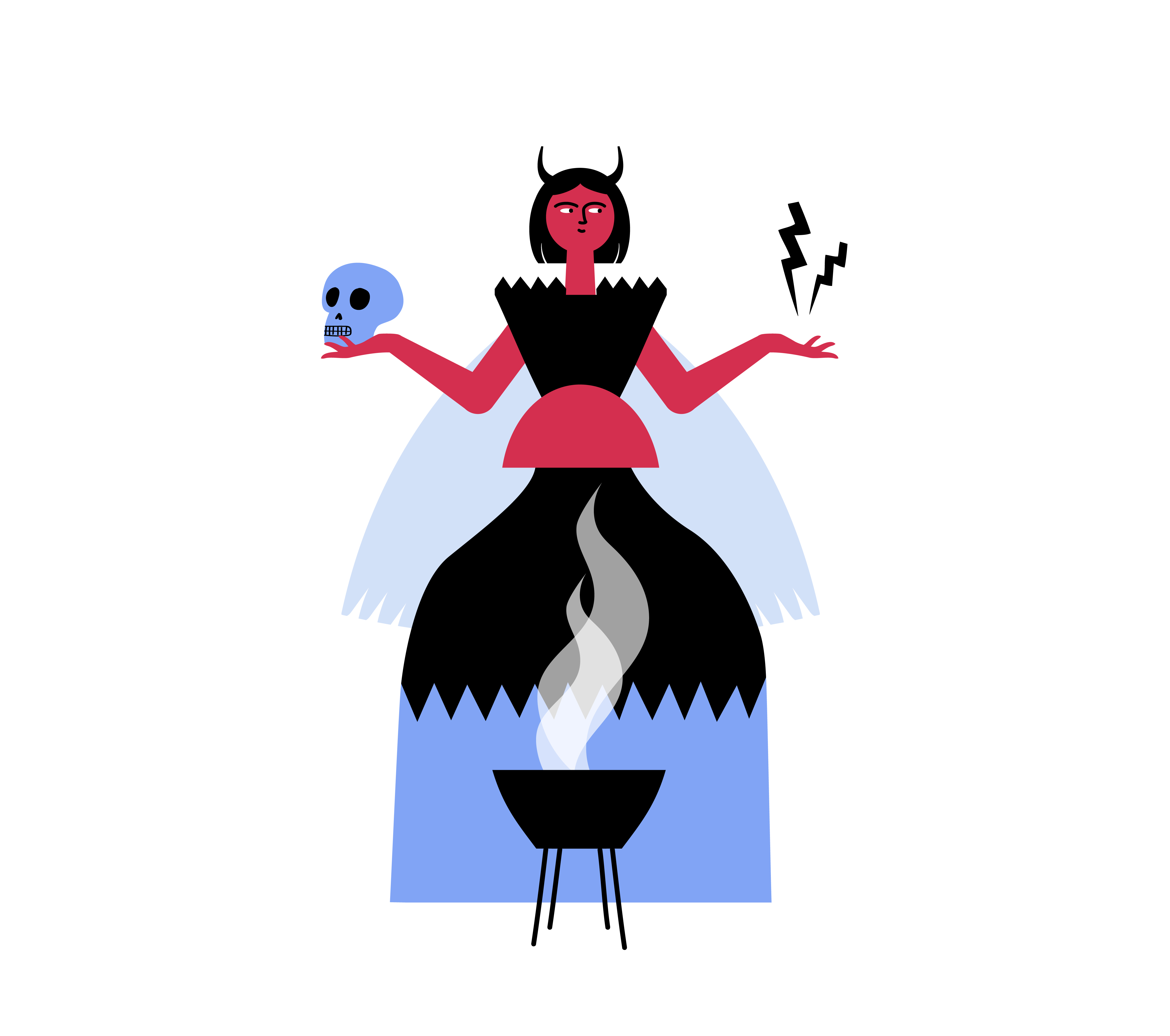 Illustration d'une sorcière par Valérie Leblanc