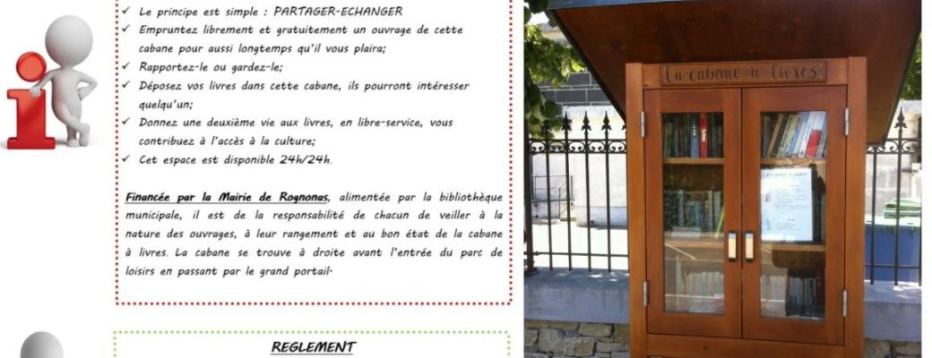 Cabanes à livres de la bibliothèque municipale Marie Mauron