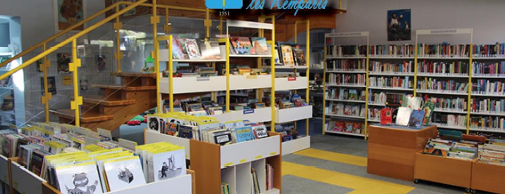 Rayonnages de la bibliothèque Saint-Mitre-les-Remparts