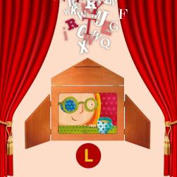 Image d'un Kamishibaï avec la lettre L