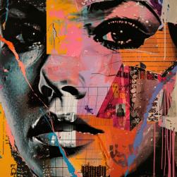 Illustration visage peint