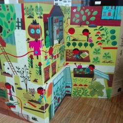 Photo d'un paravent fait d'illustrations