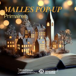 Image de la malle pop-up avec un livre ouvert