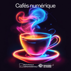 Photo d'une tasse de café fluorescente