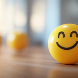 Photo d'un smiley souriant