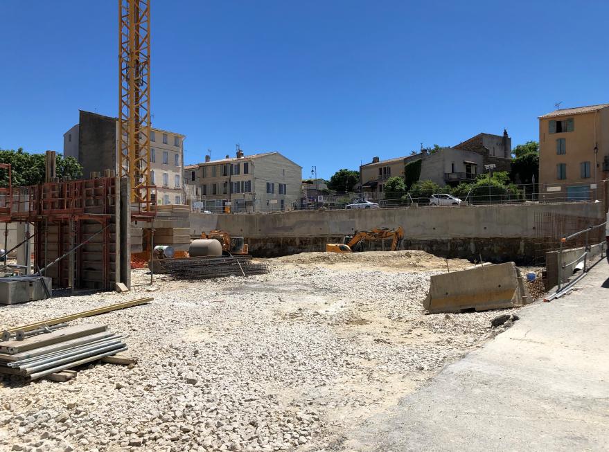Chantier de la construction de la bibliothèque de Peynier